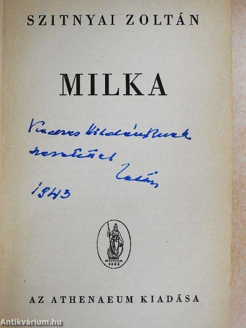 Milka (dedikált példány)