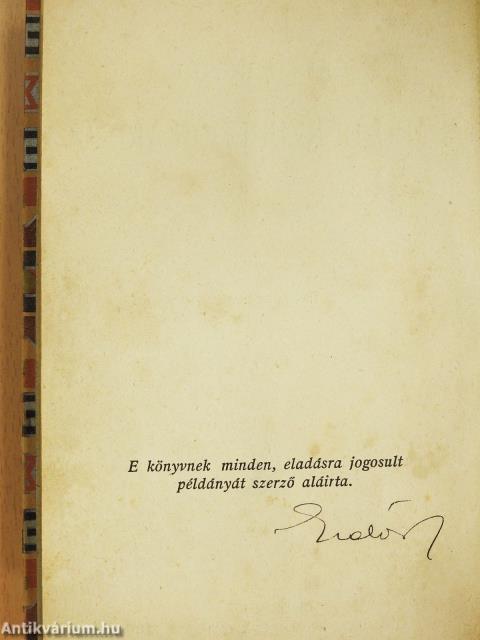 Báró Herzfeld Clarissz (aláírt példány)