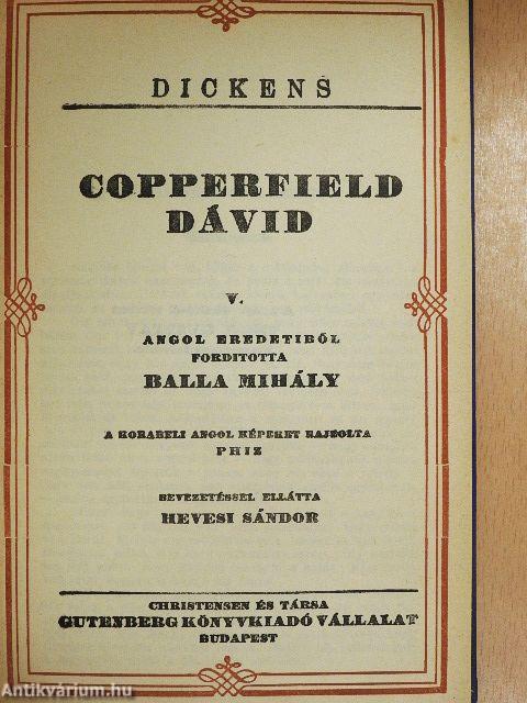 Copperfield Dávid I-VI.