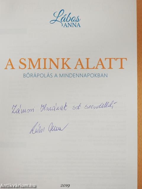 A smink alatt (dedikált példány)