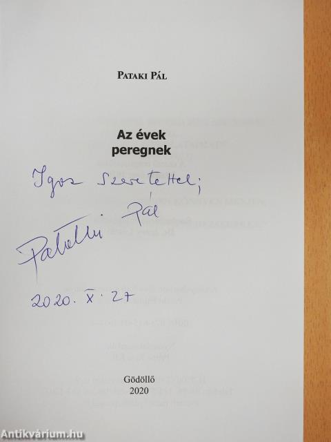 Az évek peregnek (dedikált példány)