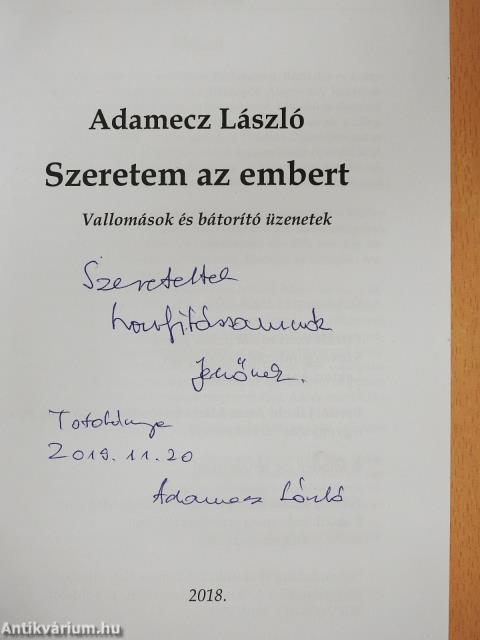 Szeretem az embert (dedikált példány)