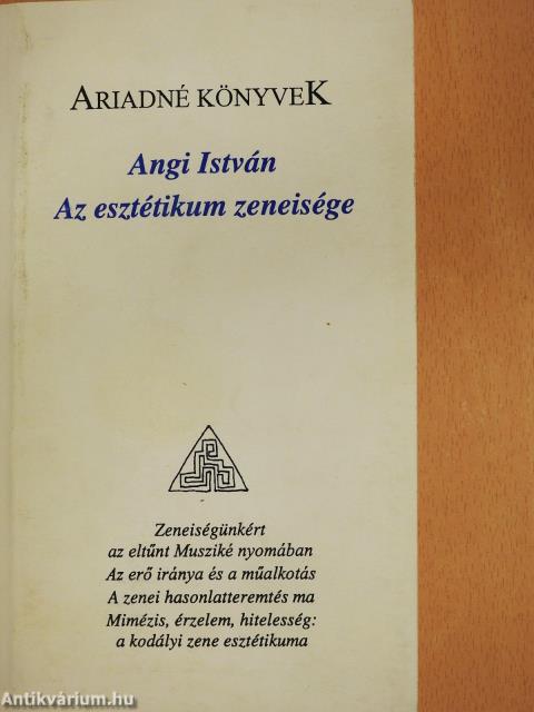 Az esztétikum zeneisége (dedikált példány)