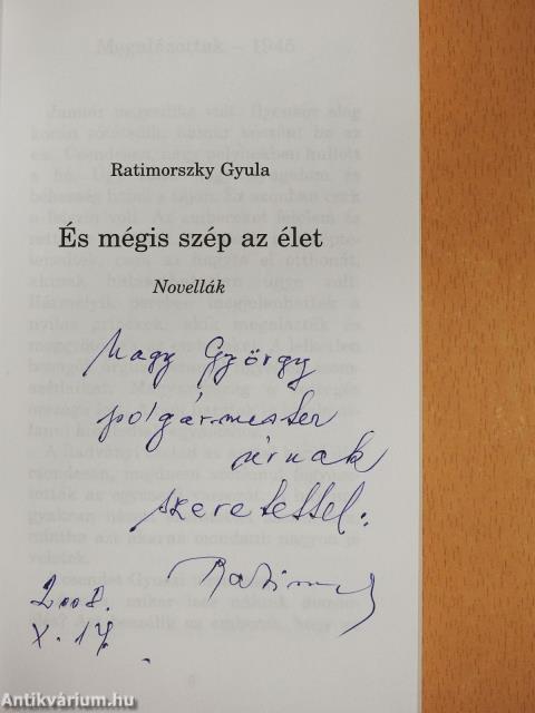 És mégis szép az élet (dedikált példány)
