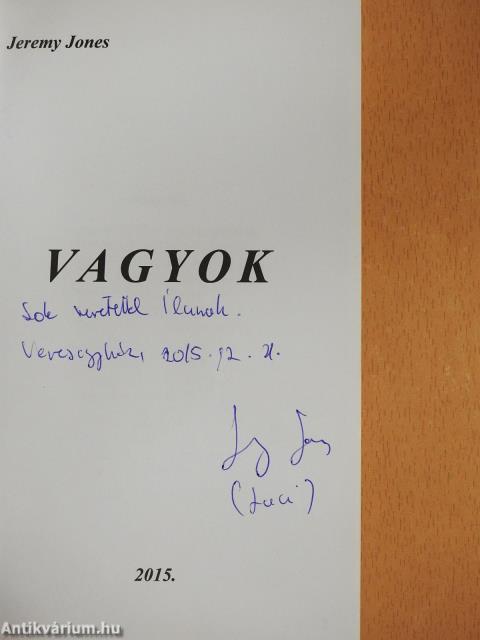 Vagyok (dedikált példány)