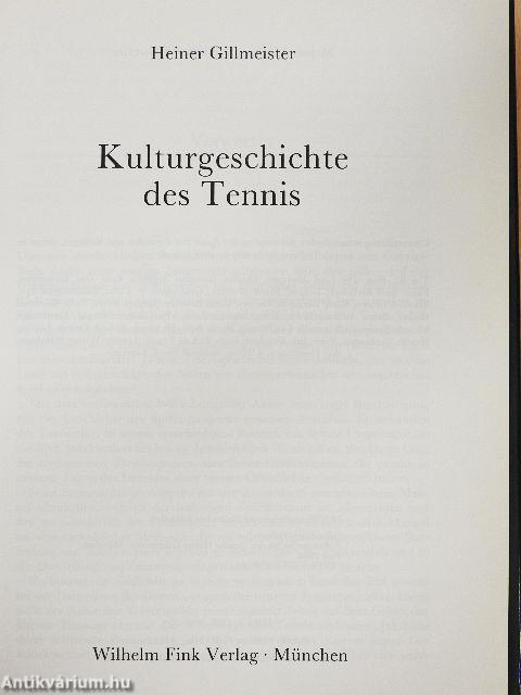 Kulturgeschichte des Tennis