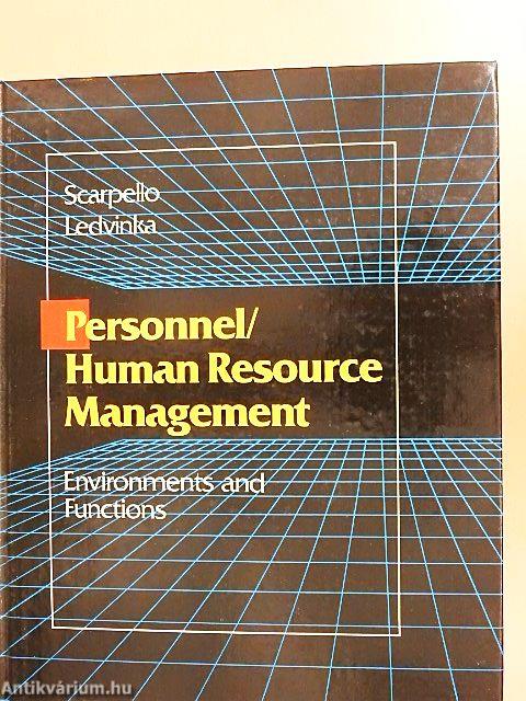 Personnel/Human Resource Management