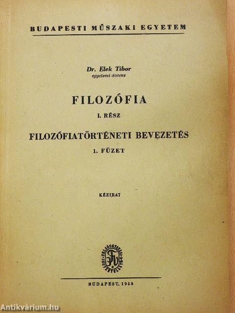 Filozófia I/1.