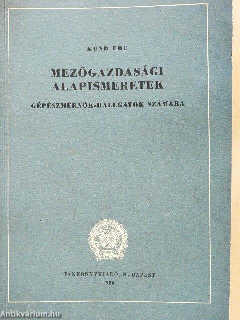 Mezőgazdasági alapismeretek