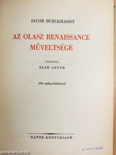 Az olasz renaissance műveltsége