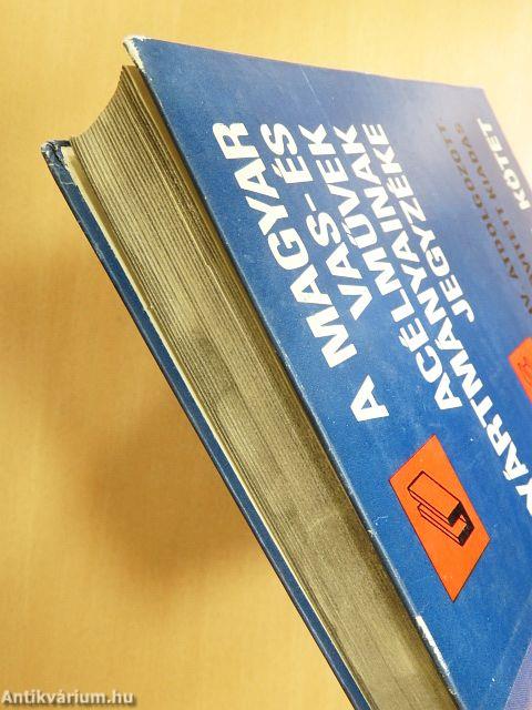 A magyar vas- és acélművek gyártmányainak jegyzéke I-II.