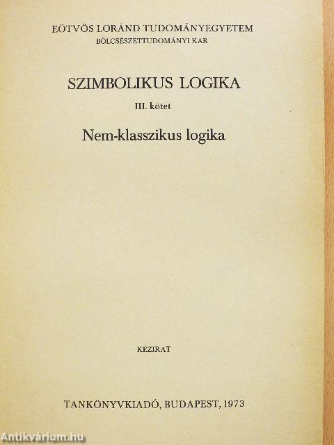 Szimbolikus logika III.
