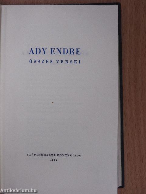 Ady Endre összes versei I. (töredék)