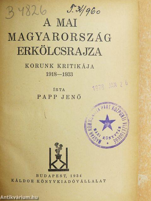 A mai Magyarország erkölcsrajza