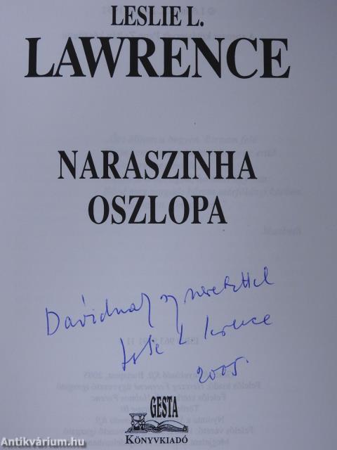 Naraszinha Oszlopa (dedikált példány)