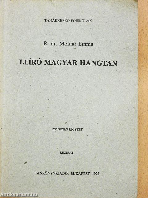 Leíró magyar hangtan