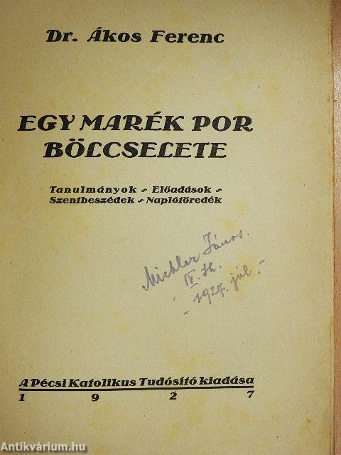 Egy marék por bölcselete