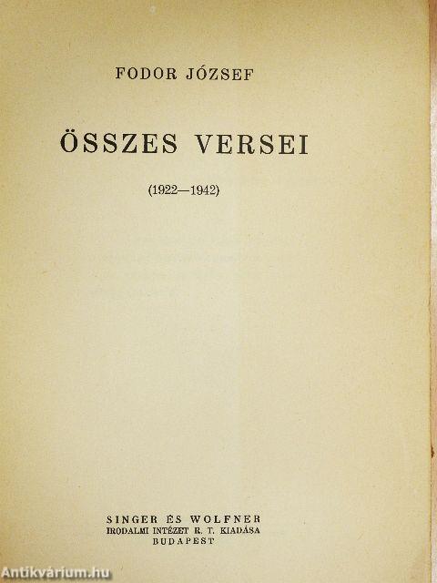 Fodor József összes versei