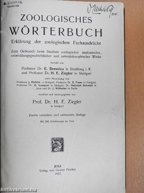 Zoologisches Wörterbuch
