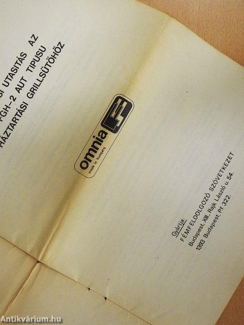 FFGH-2 Aut. Háztartási grillsütő