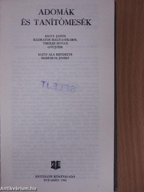 Adomák és tanítómesék