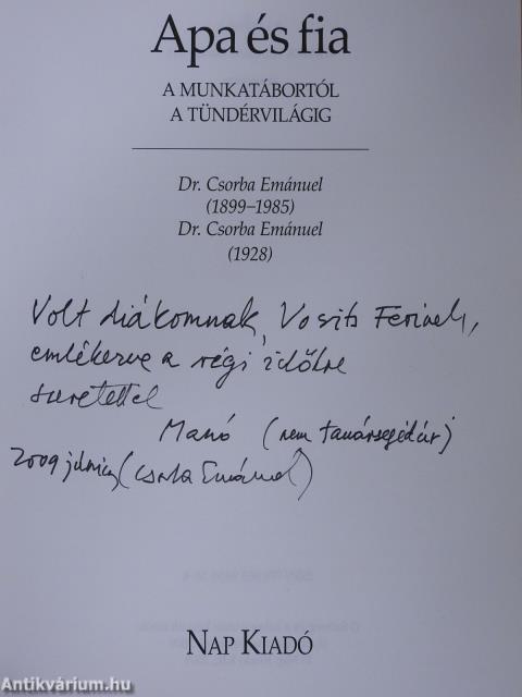 Apa és fia (dedikált példány)