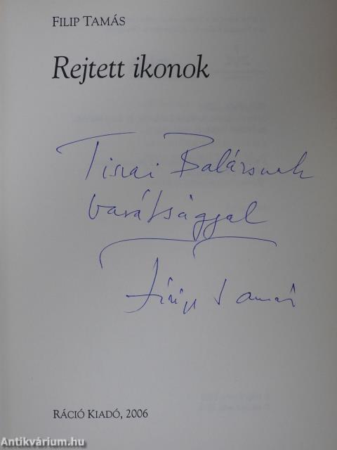 Rejtett ikonok (dedikált példány)