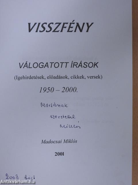 Visszfény (dedikált példány)