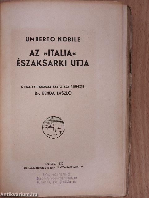 Az »Italia« északsarki utja