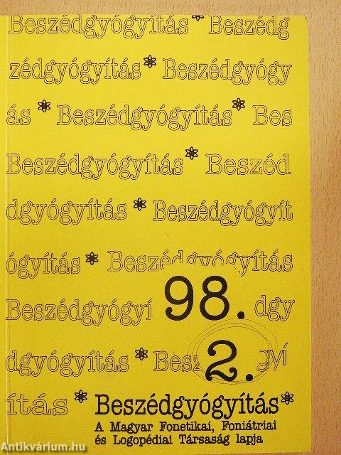Beszédgyógyítás 1998/2.