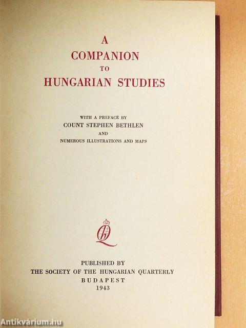 A Companion to Hungarian Studies