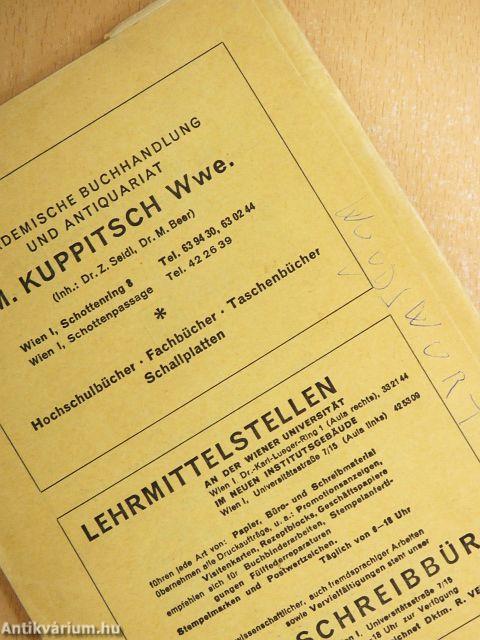 Vorlesungs-Verzeichnis für das Sommersemester 1965