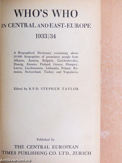 Who's who in Central and East-Europe 1933/34