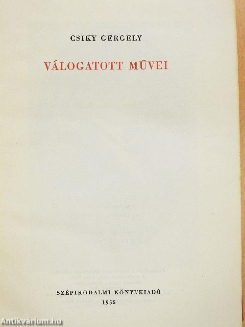 Csiky Gergely válogatott művei