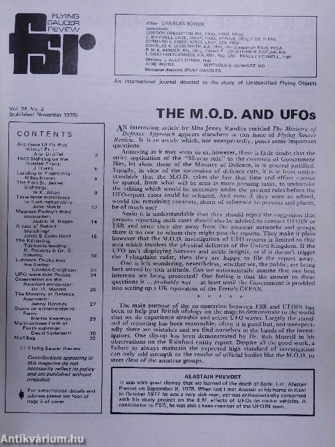 Flying Saucer Review November 1978