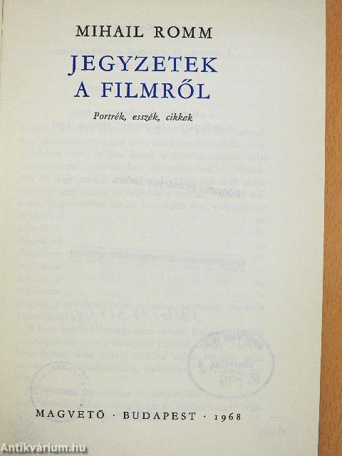 Jegyzetek a filmről