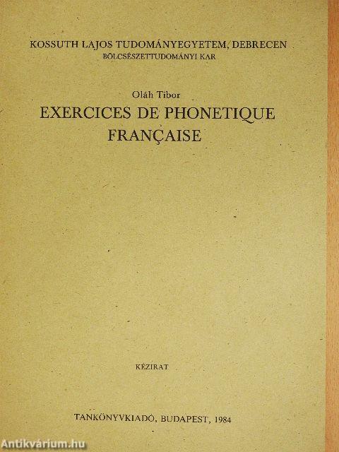 Exercices de phonetique francaise