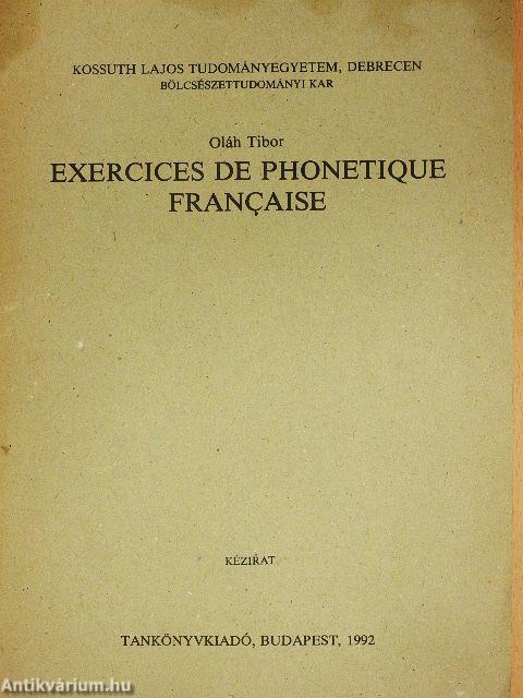 Exercices de phonetique francaise