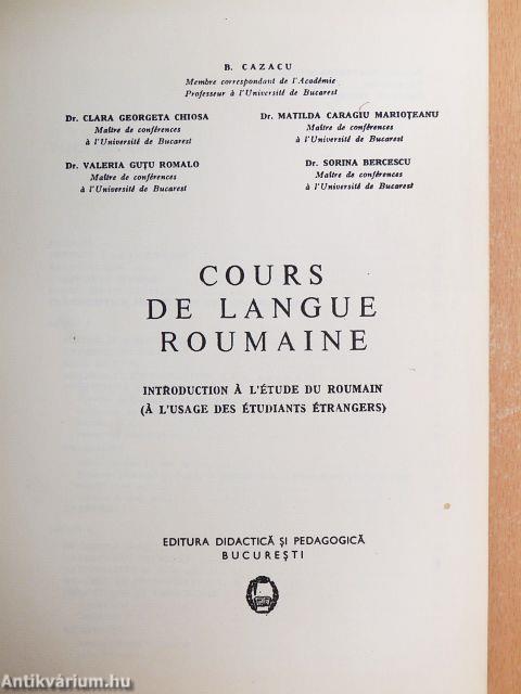 Cours de Langue Roumaine