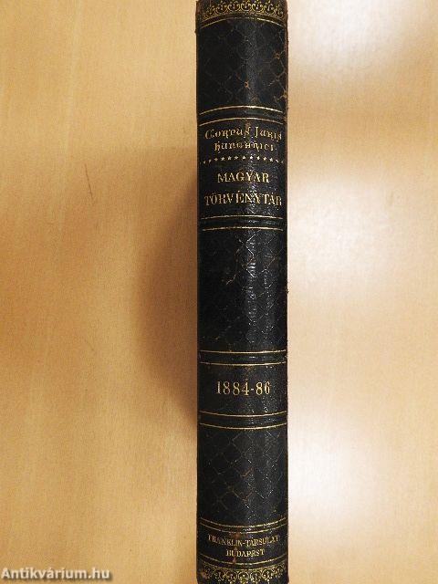 1884-1886. évi törvényczikkek