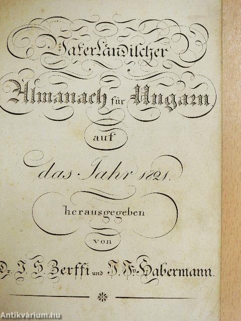 Vaterländischer Almanach für Ungarn auf das Jahr 1821