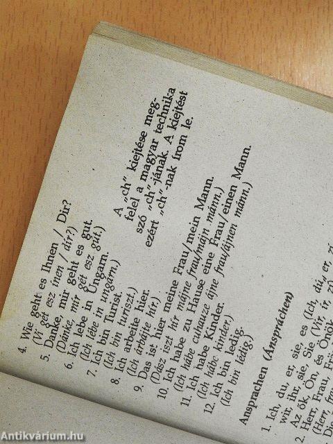 Német turista szótár