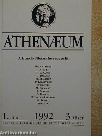 Athenaeum 1992. I. kötet 3. füzet