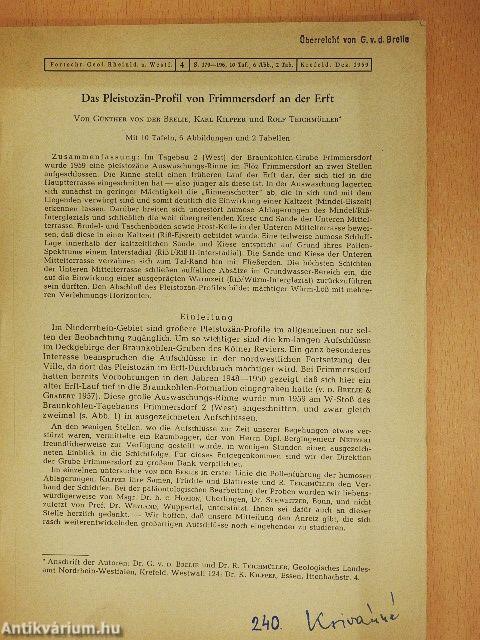 Das Pleistozän-Profil von Frimmersdorf an der Erft