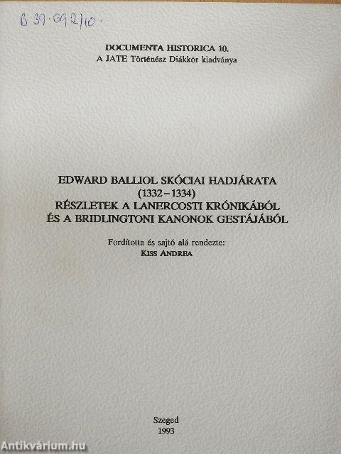 Edward Balliol skóciai hadjárata (1332-1334)