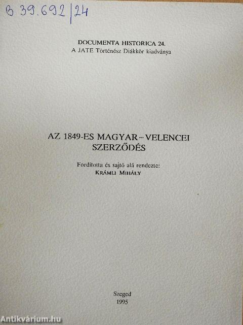 Az 1849-es magyar-velencei szerződés