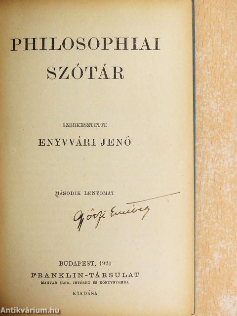 Philosophiai szótár