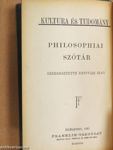 Philosophiai szótár