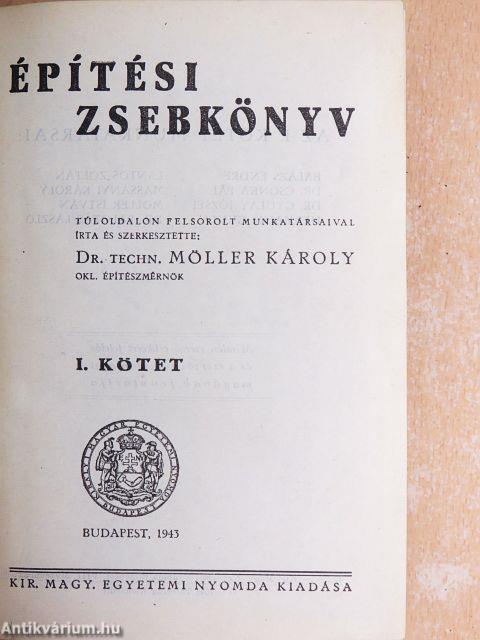 Építési zsebkönyv I-II.