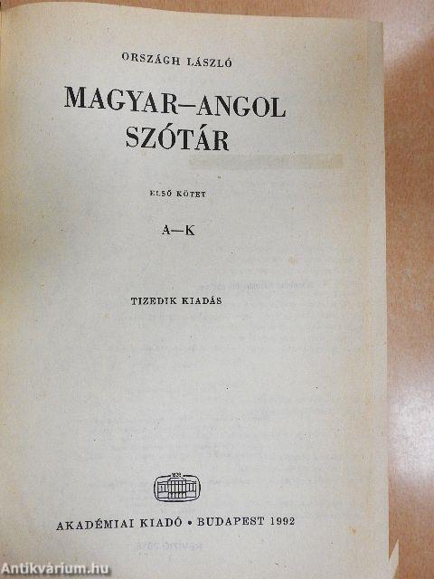 Magyar-angol szótár I-II.